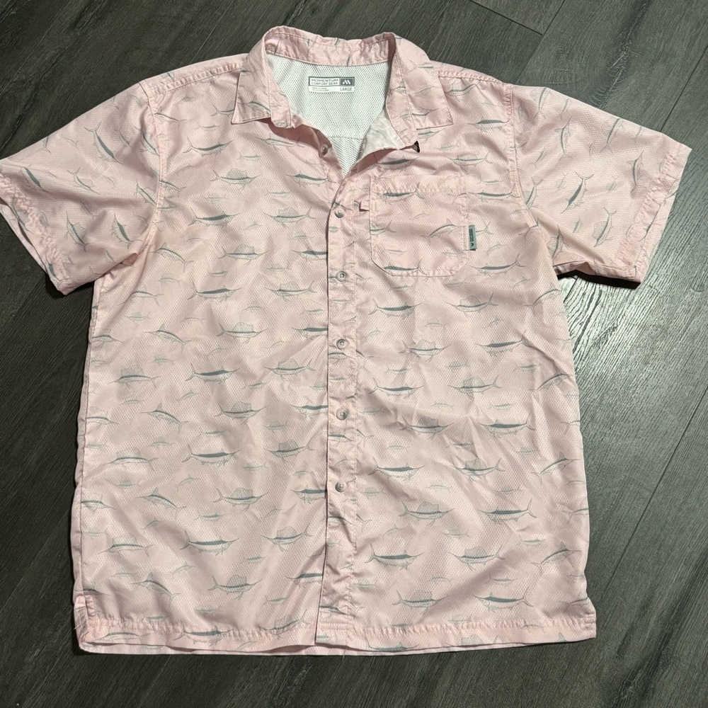 Momentum Comfort Gear Mens Performance Vented Fishing Shirt Upf 50-button Up